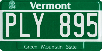 VT license plate PLY895