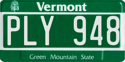 VT license plate PLY948