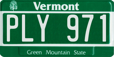 VT license plate PLY971