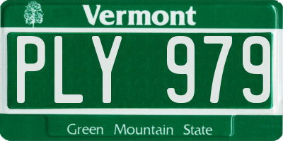 VT license plate PLY979