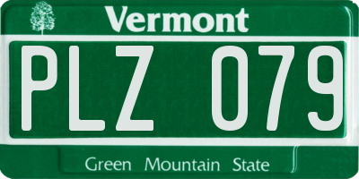 VT license plate PLZ079