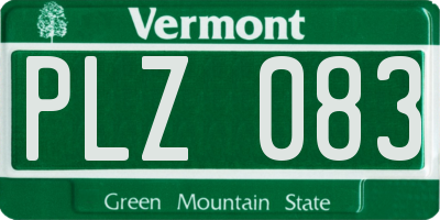 VT license plate PLZ083