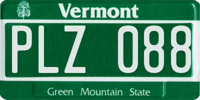 VT license plate PLZ088