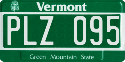 VT license plate PLZ095