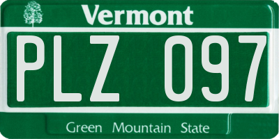 VT license plate PLZ097