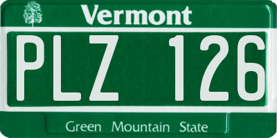 VT license plate PLZ126