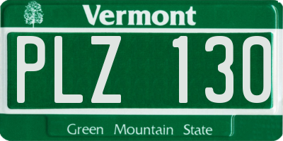 VT license plate PLZ130
