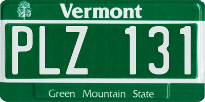 VT license plate PLZ131