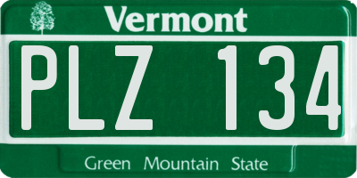 VT license plate PLZ134