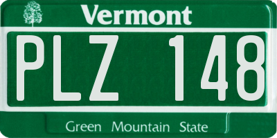VT license plate PLZ148