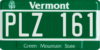 VT license plate PLZ161