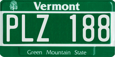 VT license plate PLZ188