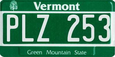 VT license plate PLZ253
