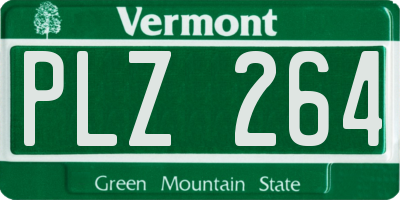 VT license plate PLZ264