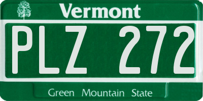 VT license plate PLZ272