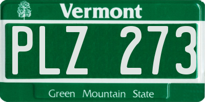 VT license plate PLZ273