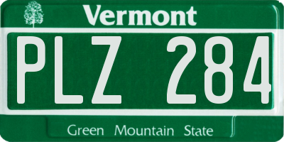 VT license plate PLZ284