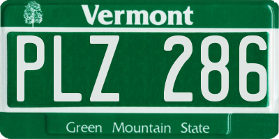 VT license plate PLZ286