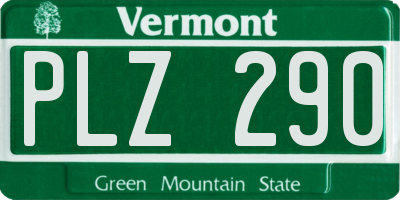 VT license plate PLZ290
