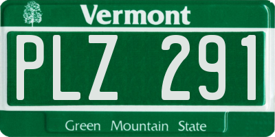 VT license plate PLZ291