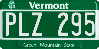 VT license plate PLZ295