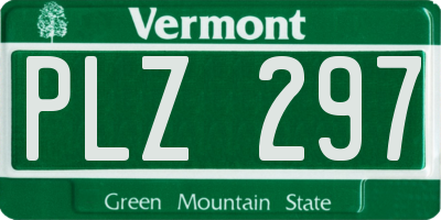 VT license plate PLZ297