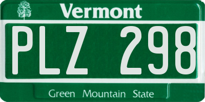 VT license plate PLZ298