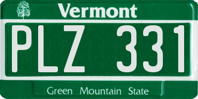 VT license plate PLZ331