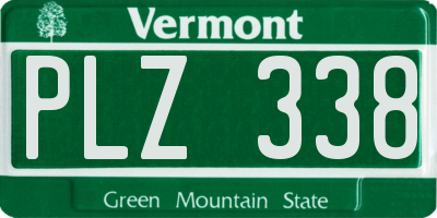 VT license plate PLZ338