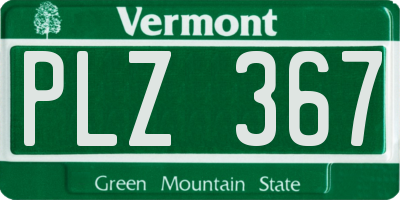 VT license plate PLZ367