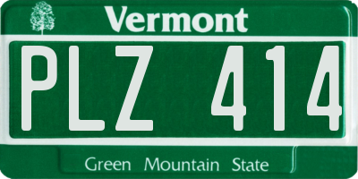 VT license plate PLZ414