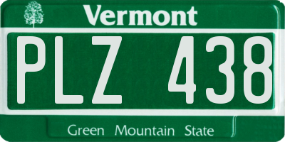 VT license plate PLZ438