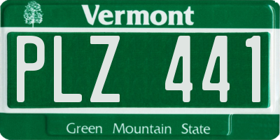VT license plate PLZ441