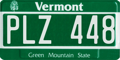 VT license plate PLZ448