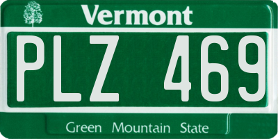 VT license plate PLZ469