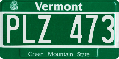 VT license plate PLZ473