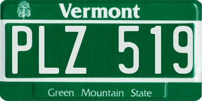 VT license plate PLZ519