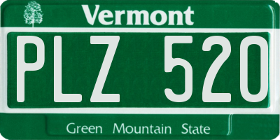 VT license plate PLZ520