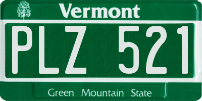 VT license plate PLZ521