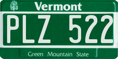 VT license plate PLZ522