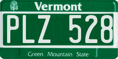 VT license plate PLZ528