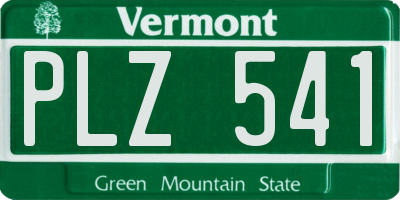 VT license plate PLZ541