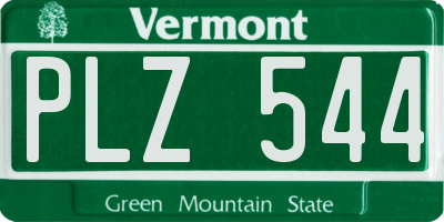VT license plate PLZ544