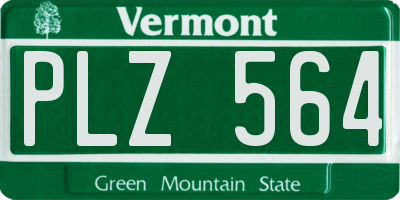 VT license plate PLZ564