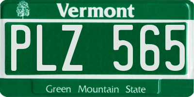 VT license plate PLZ565