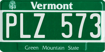 VT license plate PLZ573
