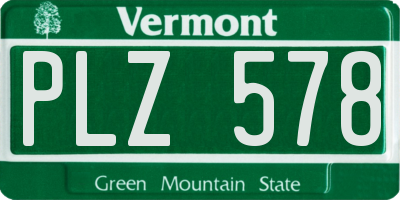 VT license plate PLZ578