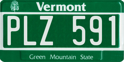 VT license plate PLZ591