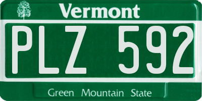 VT license plate PLZ592