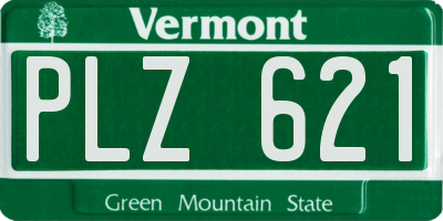 VT license plate PLZ621